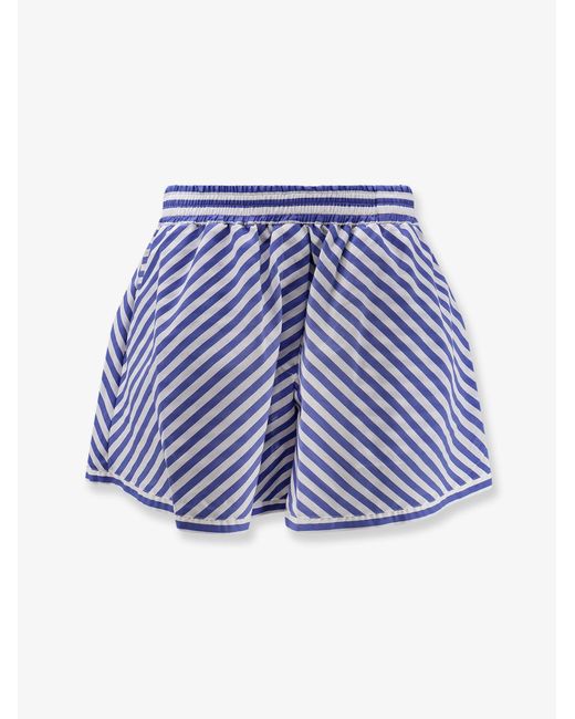 Lavi Blue Lory Cotton Blend Shorts