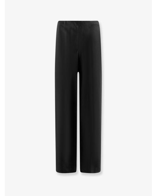 Vince Black Naia Acetate And Polyester Trousers