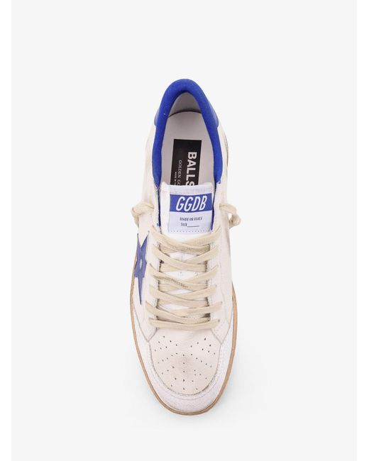 Golden Goose Deluxe Brand White Ball Star Low-Top Leather Sneakers With Used Effect for men