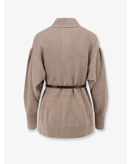 Brunello Cucinelli Natural Wool, Cashmere, And Silk Blend Cardigan
