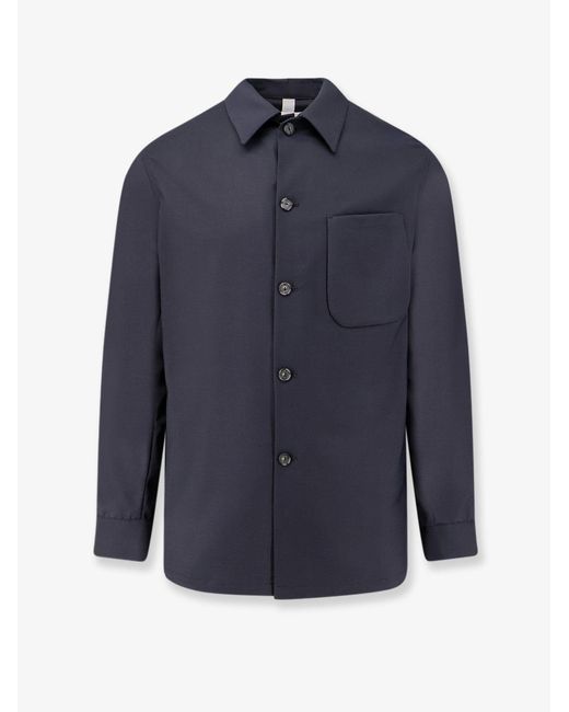 Hevò Blue Bari Viscose Blend Shirt for men
