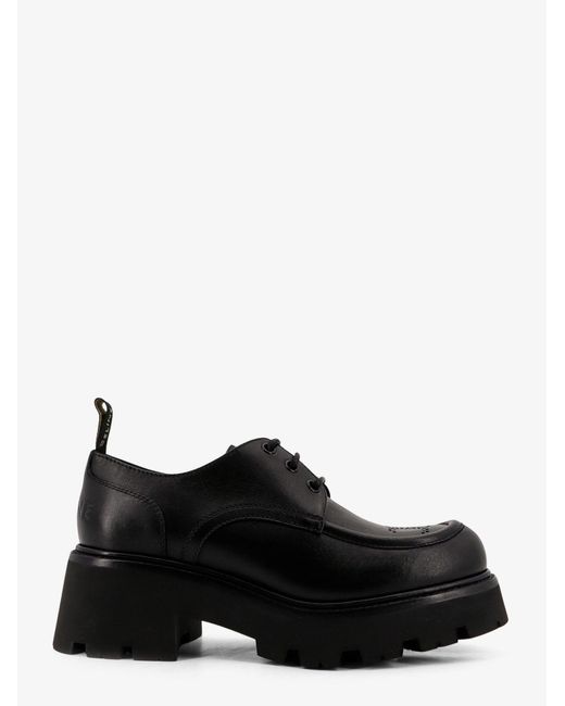 Derbies Dr. Martens Femme - Taille 38.5 FR (5.5 UK) - Cuir Bicolore Noir - Fabriqué Au Royaume-Uni - Occasion Bon état