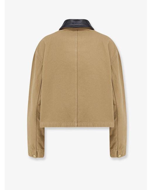 Balenciaga Natural Workwear Cropped Canvas Jacket