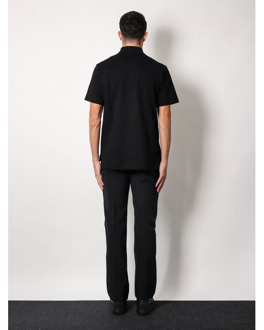Givenchy Blue Pique Cotton Polo Shirt With 4G Embroidery for men