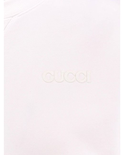 Felpa Crop di Gucci in White