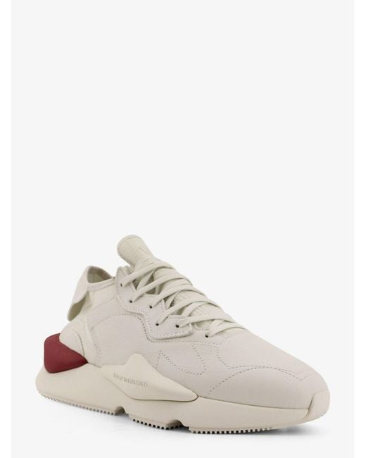 Y-3 White Y-3 Kaiwa Leather And Neoprene Sneakers for men