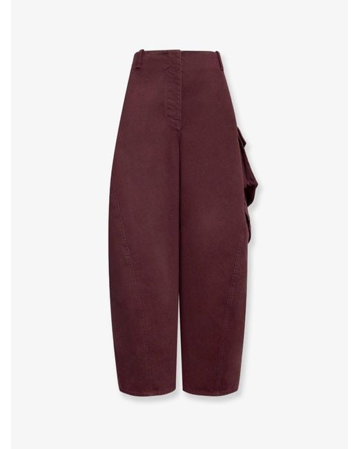 Alaïa Purple Cotton Cargo Trousers