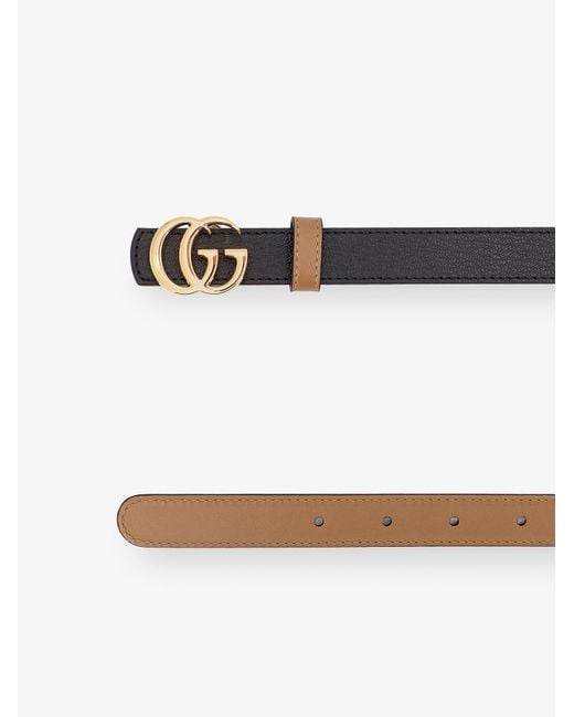 Gucci White Reversible Leather Belt