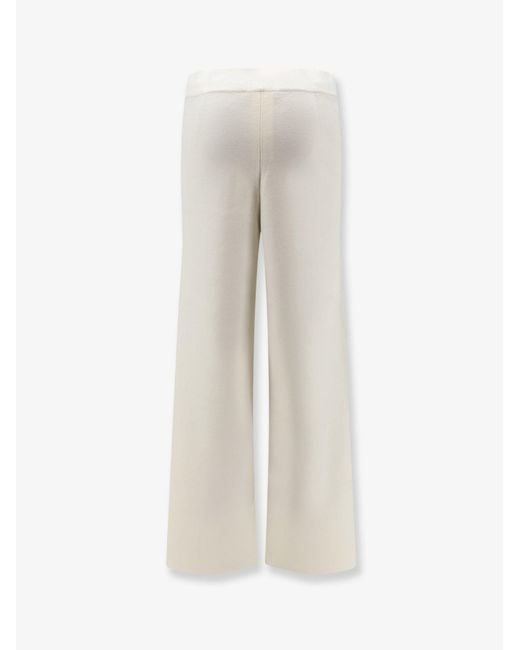 Max Mara White Mxmbaldo Knit Trousers