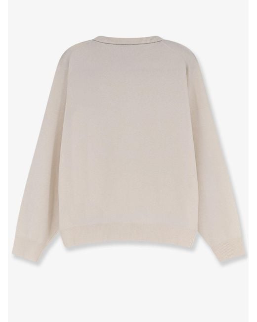 Brunello Cucinelli White Cashmere Sweater