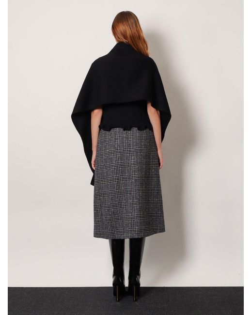 Fendi Black Ff Wool Cape