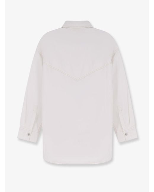 Agolde White Lotta Denim Shirt