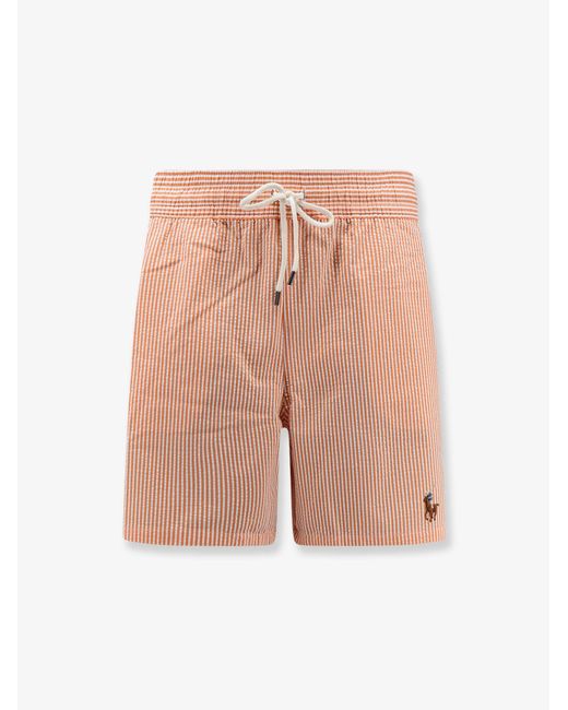 Polo Ralph Lauren Pink Cotton Blend Swim Boxer Shorts for men