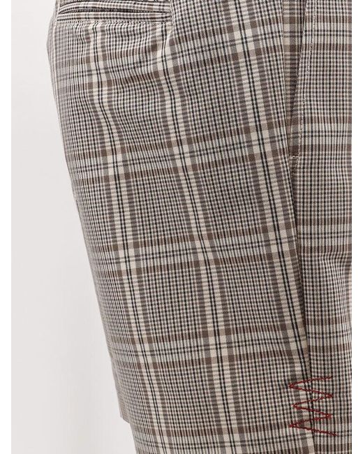 Amaranto Gray Madras Shorts for men