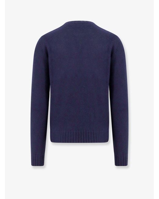 Alpha Studio Blue Cashmere Sweater for men