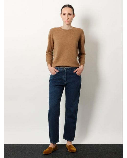 The Row Brown Noler Cashmere Sweater