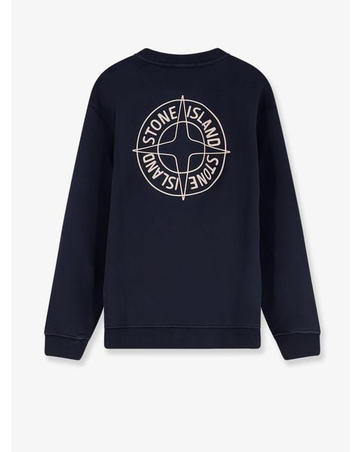 Stone Island Blue Cotton Sweatshirt for men