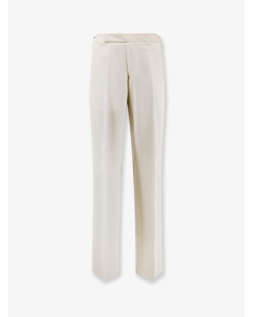 Lardini White Pure Virgin Wool Trousers for men