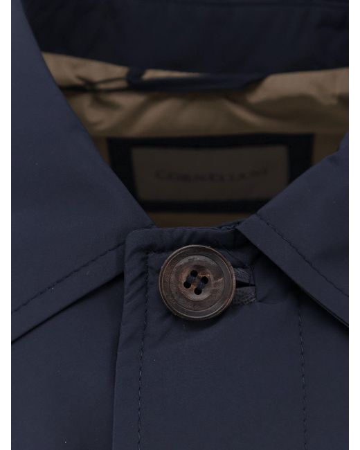 Corneliani Blue Waterproof Coat for men
