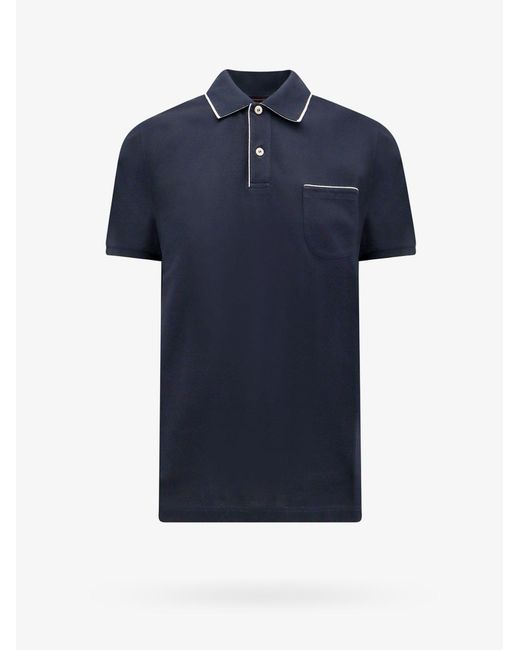 Loro Piana Blue Polo Shirt for men