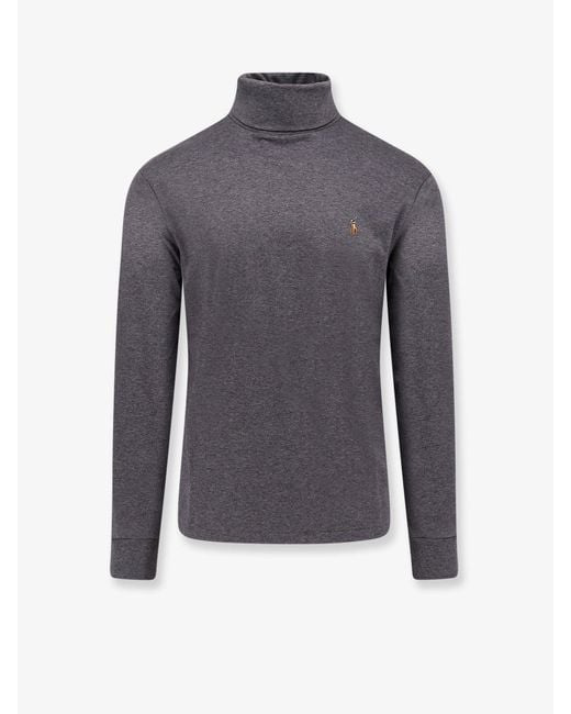 Polo Ralph Lauren Blue Cotton Turtleneck Sweater for men
