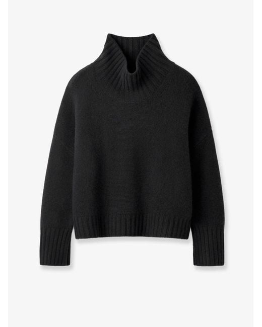 Soft Goat Black Cashmere Turtleneck