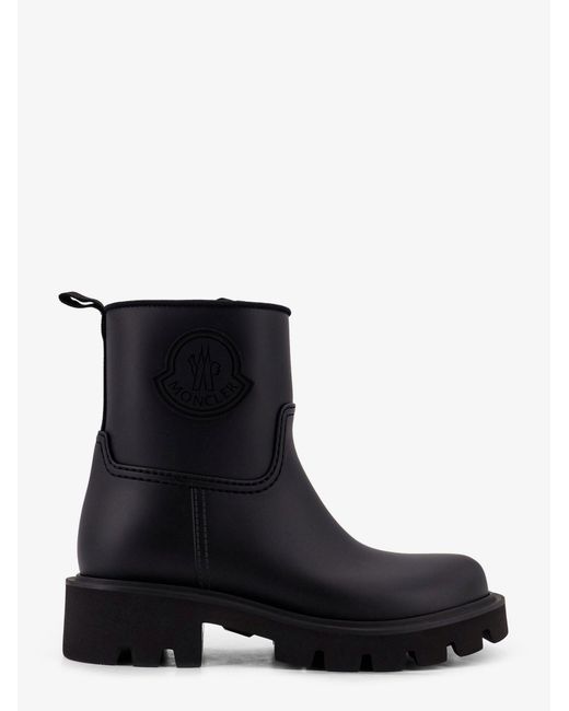 Moncler Black Kickstream Rubber Rainboots