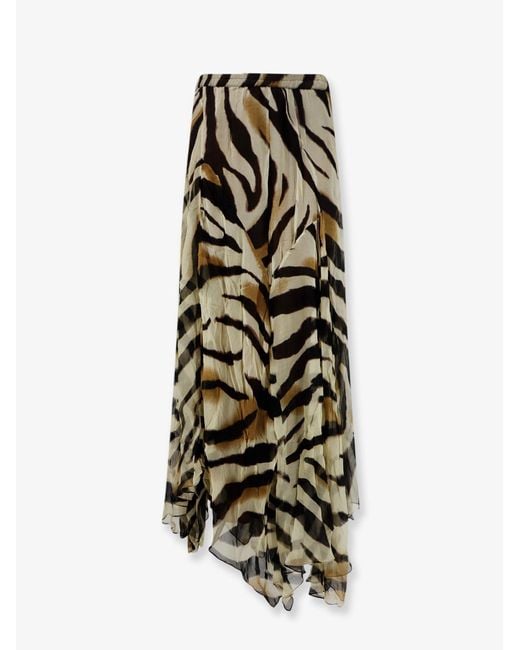 Mes Demoiselles White Susu Viscose Long Skirt