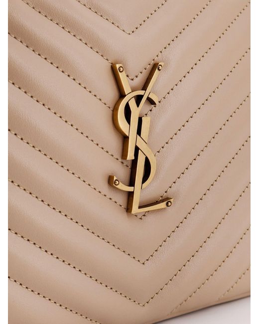 Saint Laurent Brown Quilted Leather Lou Camera Bag