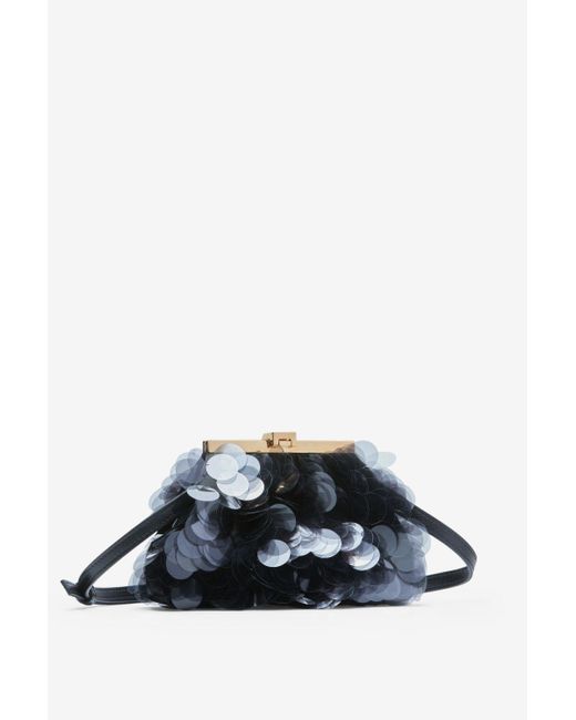N°21 Black Mini Puffy Jeanne Sequin Shoulder Bag