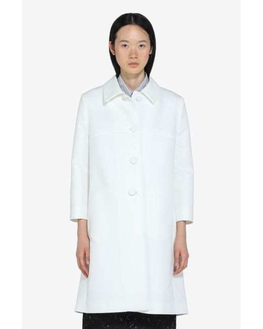 N°21 White Single-breasted Coat
