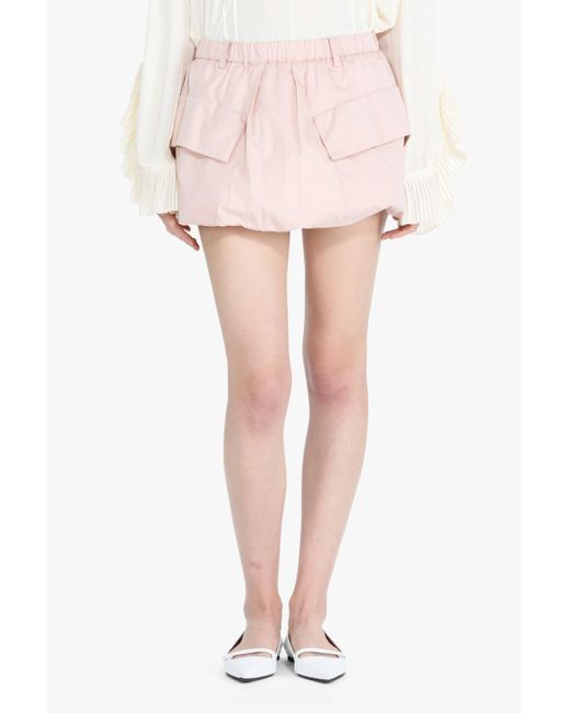 N°21 Pink Bubble-hem Mini Skirt