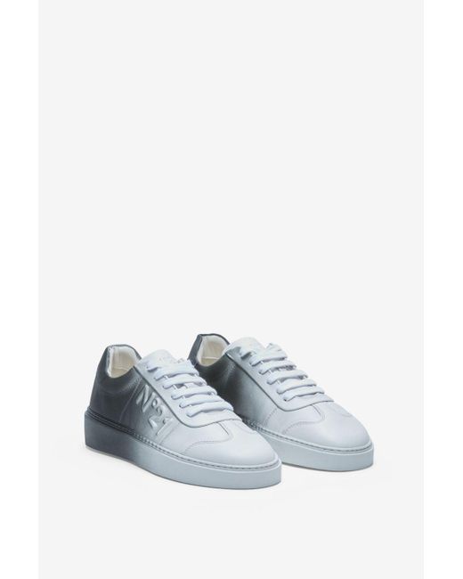 N°21 White Ombré Leather Sneakers