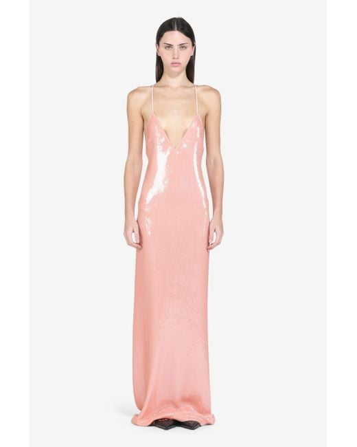 N°21 Pink Sequin Maxi Dress