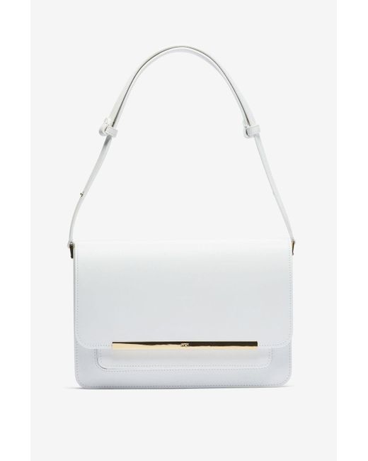 N°21 White Edith Leather Shoulder Bag
