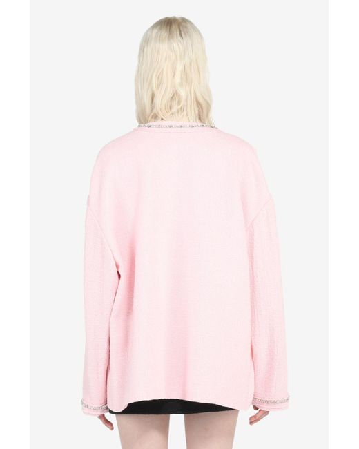 N°21 Pink Crystal-embellished Jacket