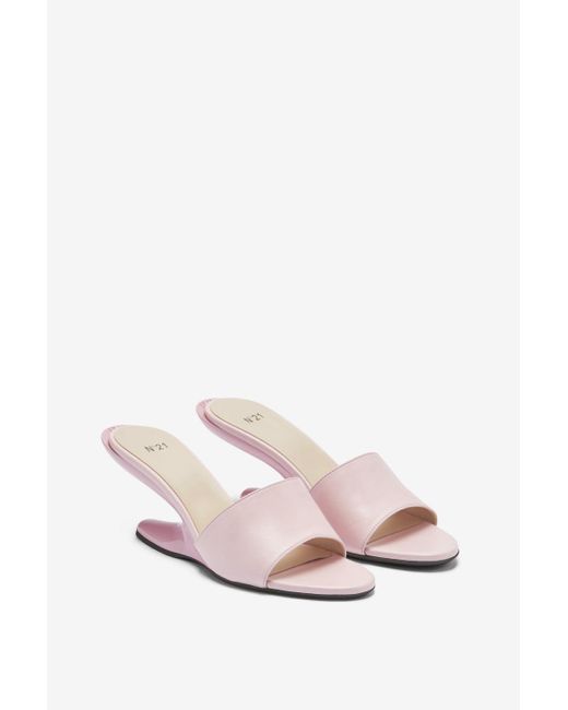 N°21 Pink Leather Mules