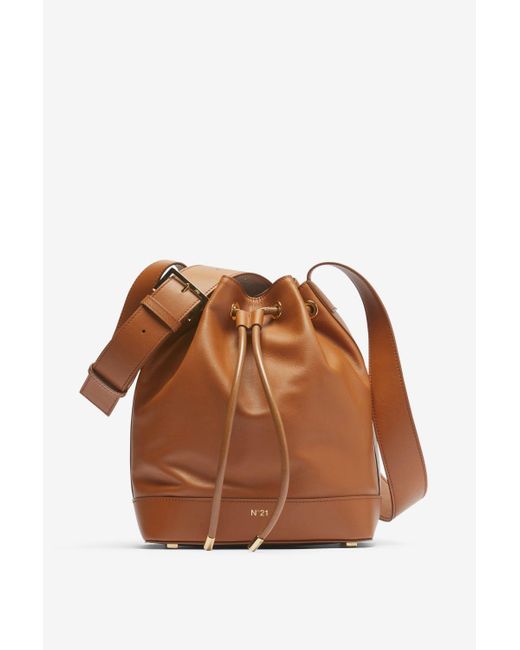 N°21 Brown Leather Bucket Bag