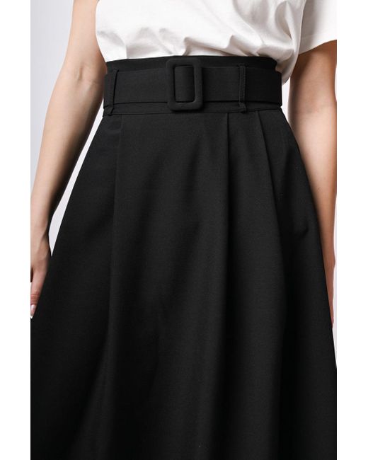 Gonna Midi Con Cintura di NUNA LIE in Black