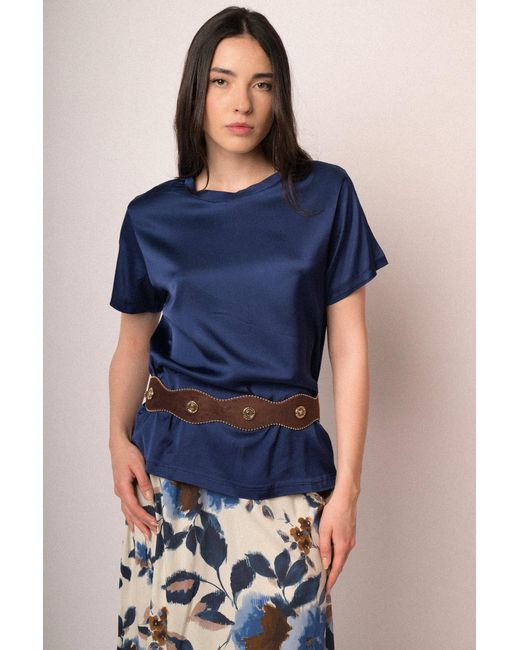 T-Shirt di NUNA LIE in Blue