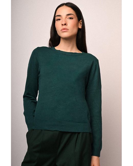 Pull Basic Girocollo Taglia di NUNA LIE in Green