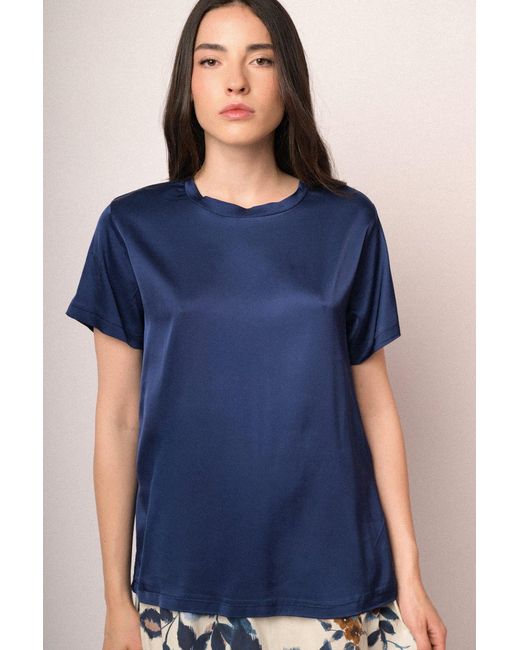 T-Shirt di NUNA LIE in Blue