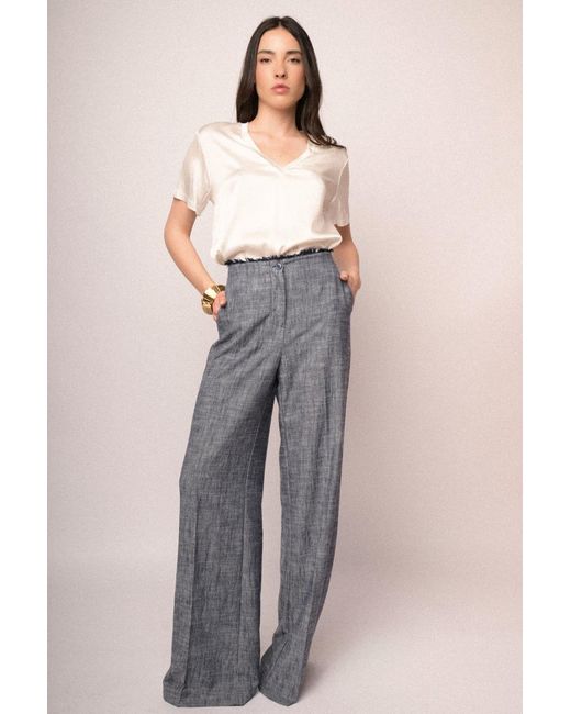 T-Shirt Basic di NUNA LIE in Gray