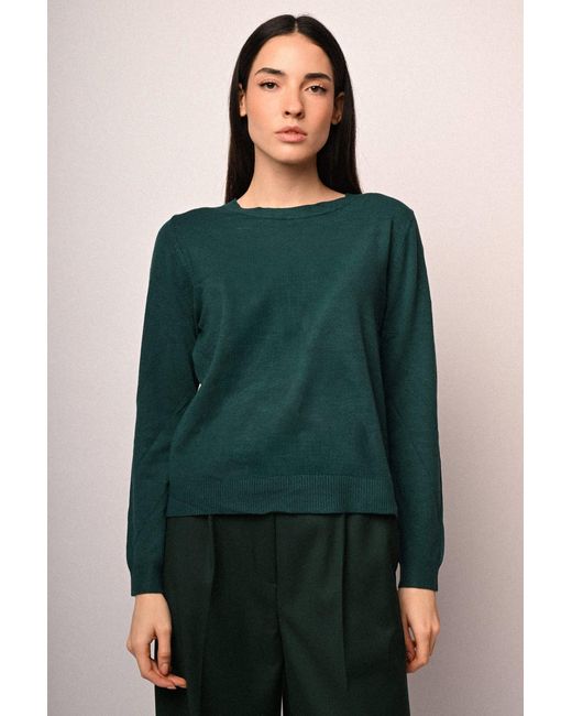 Pull Basic Girocollo Taglia di NUNA LIE in Green