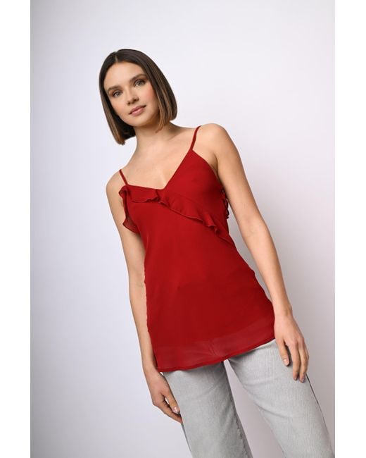 Top Con Volants di NUNA LIE in Red