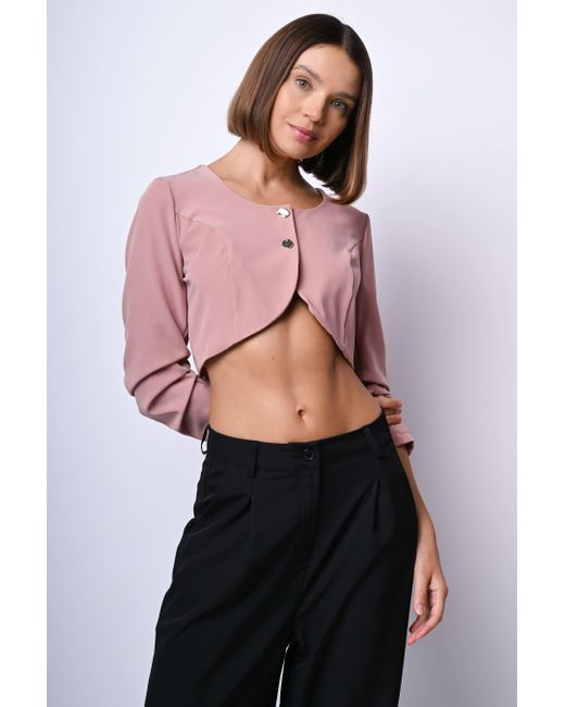 Giacca Crop Con Bottoni di NUNA LIE in Black