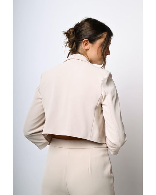 Blazer Crop di NUNA LIE in Natural