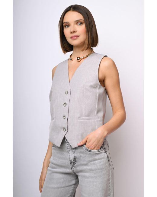 Gilet Con Retro di NUNA LIE in White