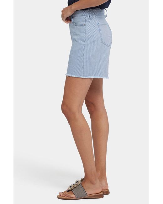 NYDJ Blue Berkyn Relaxed Shorts In Merida Stripe