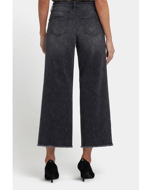 NYDJ Blue Teresa Wide Leg Ankle Jeans In Grey Province